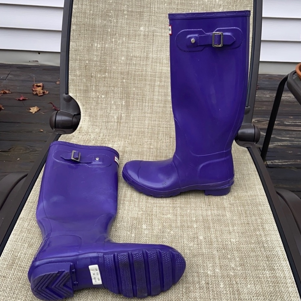 Hunter Rain boots Purple